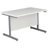 Table De Réunion Rectangulaire | LxPxH 1200 X 800 X 730 Mm | Piétement Graphite | Blanc | Karbon | Certeo - Blanc