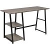 YOUTHUP Bureau D'ordinateur Bureau Pour élèves Avec 2 étagères Gris Et Chêne - Gris