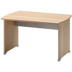 Table De Bureau Avec Patins L120 Cm - Fabrication Française - Calicosy - Bois Clair - Bois Clair