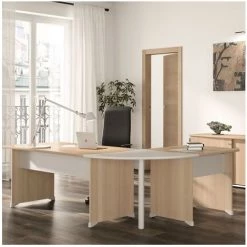 Table De Bureau Avec Patins L140 Cm - Fabrication Française - Calicosy - Bois Clair - Bois Clair -France Bureau Soldes 2022 19630927 2