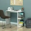 HOME MANIA Bureau Lily - Studio, Bureau, Chambre - Blanc En Panneau D'agglomere Melamine, MFC, 85 X 40 X 72 Cm