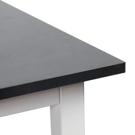 WILTEC Table De Bureau 120x60x70cm Couleur Noire MDF & Fer Pieds Ajustables Salle à Manger Ordinateur 5 WILTEC Table De Bureau 120x60x70cm Couleur Noire MDF & Fer Pieds Ajustables Salle à Manger Ordinateur – Image 3