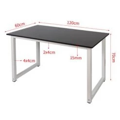 WILTEC Table De Bureau 120x60x70cm Couleur Noire MDF & Fer Pieds Ajustables Salle à Manger Ordinateur 11 WILTEC Table De Bureau 120x60x70cm Couleur Noire MDF & Fer Pieds Ajustables Salle à Manger Ordinateur -France Bureau Soldes 2022 19767760 5