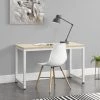 [en.casa] Bureau Réglable Poste De Travail Table De Bureau Panneau De Fibre De Bois Mélaminé et Acier Revêtu Par Poudre Couleur Chêne Et Blanc 75 X 120 X 60 Cm -France Bureau Soldes 2022 20889900 1