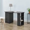 Bureau Avec 3 Tiroirs Lemberg 120x49x72cm Gris Foncé [en.casa] -France Bureau Soldes 2022 20889911 1