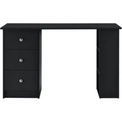 Bureau Avec 3 Tiroirs Lemberg 120x49x72cm Noir [en.casa] -France Bureau Soldes 2022 20889913 5