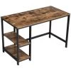 HELLOSHOP26 Bureau Informatique Industriel Table D'étude Avec étagère à 2 Niveaux à Gauche Ou à Droite Table D'ordinateur Pour Bureau Chambre Armature Métallique Assemblage Facile 120 X 60 Cm - Métal