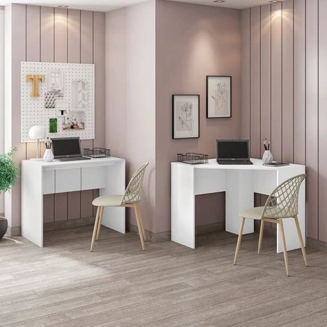 BEAUX MEUBLES PAS CHERS Bureau Blanc Mat 90 Cm 4 BEAUX MEUBLES PAS CHERS Bureau Blanc Mat 90 Cm – Image 2