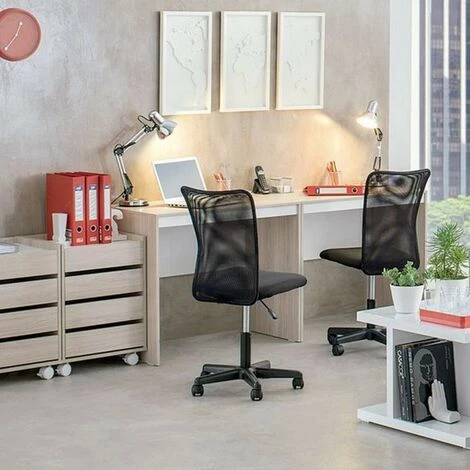 BEAUX MEUBLES PAS CHERS Bureau Chêne Et Blanc 92 Cm 4 BEAUX MEUBLES PAS CHERS Bureau Chêne Et Blanc 92 Cm – Image 2