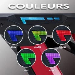 IDIMEX Bureau Gaming RUSH Avec éclairage LED, Support Casque Et Manette De Jeu Avec Port USB, Bureau Pc Gamer Pro En Métal Noir Et Rouge - Noir/rouge 9 IDIMEX Bureau Gaming RUSH Avec éclairage LED, Support Casque Et Manette De Jeu Avec Port USB, Bureau Pc Gamer Pro En Métal Noir Et Rouge - Noir/rouge -France Bureau Soldes 2022 22796568 4