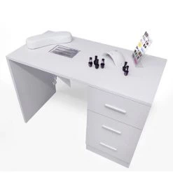 BODYLINE - HEALTH AND MASSAGE Table De Manucure Et De Reconstruction Des Ongles Avec Aspirateur Floral Et Tiroirs -France Bureau Soldes 2022 22985690 3