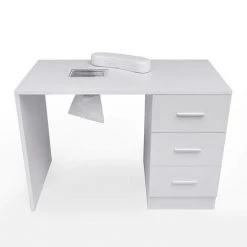 BODYLINE - HEALTH AND MASSAGE Table De Manucure Et De Reconstruction Des Ongles Avec Aspirateur Floral Et Tiroirs -France Bureau Soldes 2022 22985690 4