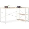 Topdeal Bureau D'ordinateur Blanc Et Chêne 120 X 72 X 70 Cm -France Bureau Soldes 2022 22998575 1