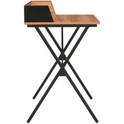 Topdeal Bureau Noir Et Marron 80x50x84 Cm -France Bureau Soldes 2022 22998631 3
