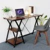 BATHRINS Bureau Avec Rangement En PVC,Bureau Informatique Structure En Métal,Walnut 1 BATHRINS Bureau Avec Rangement En PVC,Bureau Informatique Structure En Métal,Walnut -France Bureau Soldes 2022 23050968 1