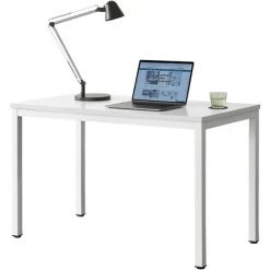 Bureau Réglable En Hauteur Odense 75 X 120 X 60 Cm Blanc [en.casa] -France Bureau Soldes 2022 23119864 2