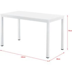Bureau Réglable En Hauteur Odense 75 X 120 X 60 Cm Blanc [en.casa] -France Bureau Soldes 2022 23119864 5