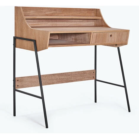 Bureau En MDF Et Métal Ancher SKLUM MDF - Métal Bois Naturel - Bois Naturel Bois Naturel 3 Bureau En MDF Et Métal Ancher SKLUM MDF - Métal Bois Naturel - Bois Naturel Bois Naturel