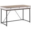 BELIANI Bureau Effet Bois Clair Et Blanc 120 X 60 Cm - Bois Clair