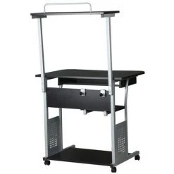 Yaheetech Bureau Informatique Avec 3 Tablettes De Rangement Design Table Ordinateur Roulettes Avec Freins Bureau Ordinateur Noir 80 X 50 X 132 Cm 10 Yaheetech Bureau Informatique Avec 3 Tablettes De Rangement Design Table Ordinateur Roulettes Avec Freins Bureau Ordinateur Noir 80 X 50 X 132 Cm -France Bureau Soldes 2022 23390289 4