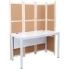 Bureau HHG-454, Table D'ordinateur Avec Cloison De Séparation, Tableau En Liège, Brise-vue -France Bureau Soldes 2022 23502807 1