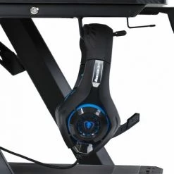 IDIMEX Bureau Gaming BASE, Support Manette De Jeu Avec Ports USB Support Casque Et Porte Gobelet, Bureau Pc Gamer Pro En Métal Noir - Noir -France Bureau Soldes 2022 23534828 4