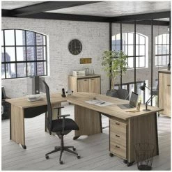 Bureau Style Industriel Avec Voile De Fond L160 Cm - Fabrication Française - Calicosy - Noir - Noir -France Bureau Soldes 2022 23669063 2