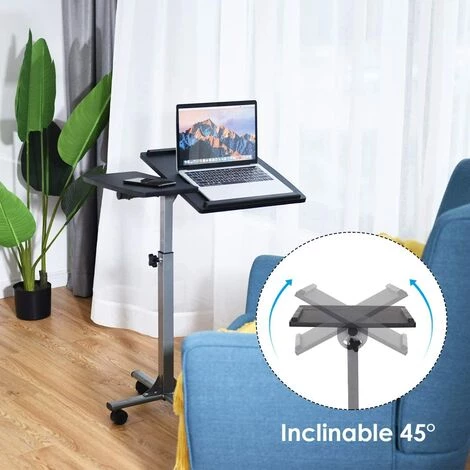 COSTWAY Table Pour Ordinateur,60 X 40 X 71,5 – 91,5cm 3 COSTWAY Table Pour Ordinateur,60 X 40 X 71,5 – 91,5cm