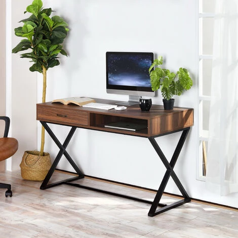 HOMEINBOX Bureau Design Mid-Century De 120 Cm De Largeur Avec Tiroir Et étagère Extérieure 4323 3 HOMEINBOX Bureau Design Mid-Century De 120 Cm De Largeur Avec Tiroir Et étagère Extérieure 4323