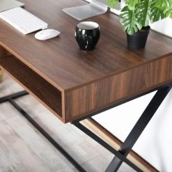 HOMEINBOX Bureau Design Mid-Century De 120 Cm De Largeur Avec Tiroir Et étagère Extérieure 4323 9 HOMEINBOX Bureau Design Mid-Century De 120 Cm De Largeur Avec Tiroir Et étagère Extérieure 4323 -France Bureau Soldes 2022 23819804 3