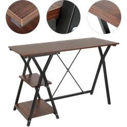 DazHom? Bureau 120 * 48 * 77.5cm Avec Fonction De Stockage -France Bureau Soldes 2022 23844255 2