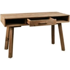 AUBRY GASPARD Bureau En Pin Recyclé Naturel - Naturel -France Bureau Soldes 2022 23948199 2