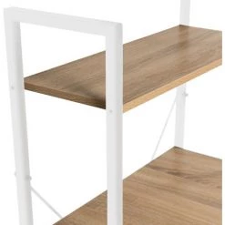 IDMARKET Bureau Bibliothèque DETROIT Design Industriel Bois Et Métal Blanc - Blanc -France Bureau Soldes 2022 23983903 3