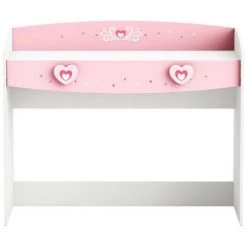 DEMEYERE Bureau 1 Tiroir Anastasia Rose Et Blanc - Rose - Rose/blanc 7 DEMEYERE Bureau 1 Tiroir Anastasia Rose Et Blanc - Rose - Rose/blanc -France Bureau Soldes 2022 24304731 3