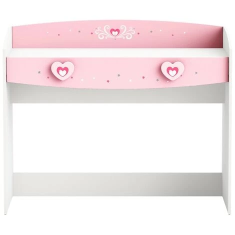 DEMEYERE Bureau 1 Tiroir Anastasia Rose Et Blanc - Rose - Rose/blanc 5 DEMEYERE Bureau 1 Tiroir Anastasia Rose Et Blanc - Rose - Rose/blanc – Image 3