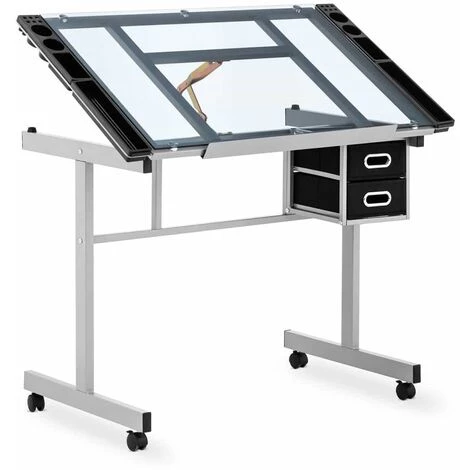 FROMM & STARCK Table à Dessin Architecte Plateau Inclinable ≤62° & Réglable En Hauteur 80-125cm - Argent 3 FROMM & STARCK Table à Dessin Architecte Plateau Inclinable ≤62° & Réglable En Hauteur 80-125cm - Argent