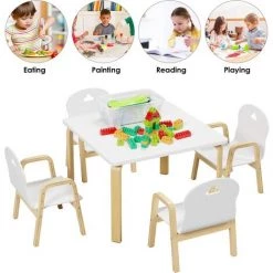 Bureau D'ordinateur Table De Bureau Informatique Meuble Table Travail Sans Chaises Pour Étude En Bois Jambes De Chêne Homfa 75x75x50cm -France Bureau Soldes 2022 24651363 5