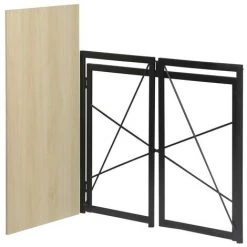 CASAME Bureau Pliable Style Industriel - Longueur 100 Cm - Casâme - Bois Clair -France Bureau Soldes 2022 24961841 5