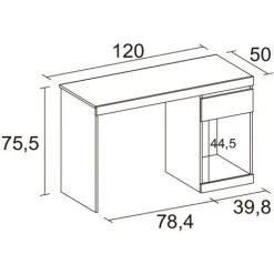 VENTEMEUBLESONLINE BUREAU BORO 1 TIROIR ET ÉTAGÈR 7 VENTEMEUBLESONLINE BUREAU BORO 1 TIROIR ET ÉTAGÈR -France Bureau Soldes 2022 24991168 3