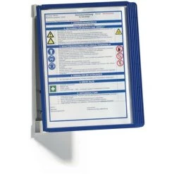 DURABLE Support Mural 5 Tableaux De Présentation Bleu Foncé Avec Cadre ProfiléPour