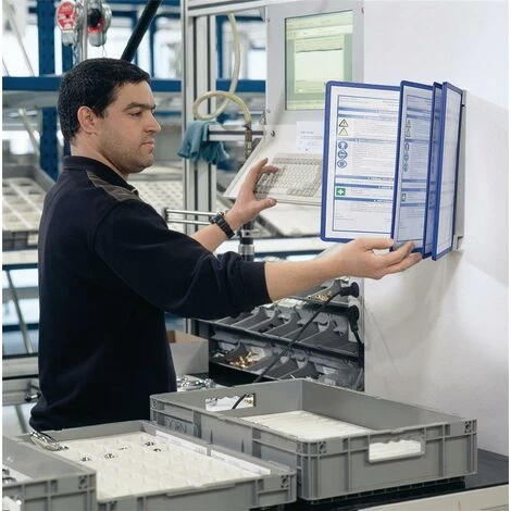 DURABLE Support Mural 5 Tableaux De Présentation Bleu Foncé Avec Cadre ProfiléPour 5 DURABLE Support Mural 5 Tableaux De Présentation Bleu Foncé Avec Cadre ProfiléPour – Image 3