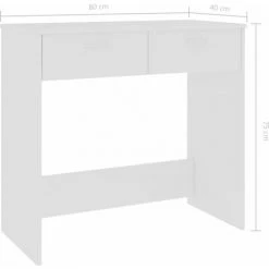 ASUPERMALL Bureau Blanc 80x40x75 Cm Agglomere 9 ASUPERMALL Bureau Blanc 80x40x75 Cm Agglomere -France Bureau Soldes 2022 25233098 3