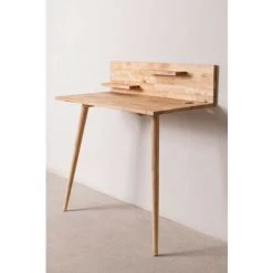 Ensemble De Bureau En Bois Arlan SKLUM Bois D'hévéa Bois Naturel - Bois Naturel Bois Naturel -France Bureau Soldes 2022 25241487 5