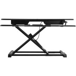 HELLOSHOP26 Bureau Assis Debout Poste De Travail Réglable En Hauteur Pour Pc Ordinateur Portable Et Affaires De Bureau Avec Support Clavier Amovible 95 X 40 Cm Noir - Noir -France Bureau Soldes 2022 25245092 4