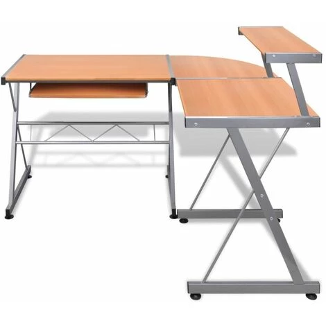 Hommoo Bureau D'ordinateur Avec Plateau Coulissant A Clavier Marron HDV07405 5 Hommoo Bureau D'ordinateur Avec Plateau Coulissant A Clavier Marron HDV07405 – Image 3