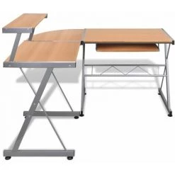 Hommoo Bureau D'ordinateur Avec Plateau Coulissant A Clavier Marron HDV07405 10 Hommoo Bureau D'ordinateur Avec Plateau Coulissant A Clavier Marron HDV07405 -France Bureau Soldes 2022 25319482 4