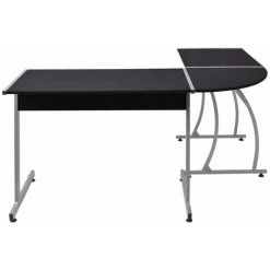 Hommoo Bureau D'angle En Forme De L Noir HDV07439 9 Hommoo Bureau D'angle En Forme De L Noir HDV07439 -France Bureau Soldes 2022 25319564 3