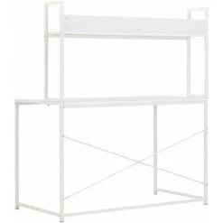 Hommoo Bureau D'ordinateur Blanc 120 X 60 X 138 Cm HDV07548 -France Bureau Soldes 2022 25319675 4