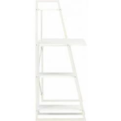 Hommoo Bureau Avec Etagere Blanc 102x50x117 Cm HDV07573 -France Bureau Soldes 2022 25319733 3