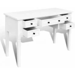 HOMMOO Bureau Blanc A 5 Tiroirs HDV08783 -France Bureau Soldes 2022 25319819 4